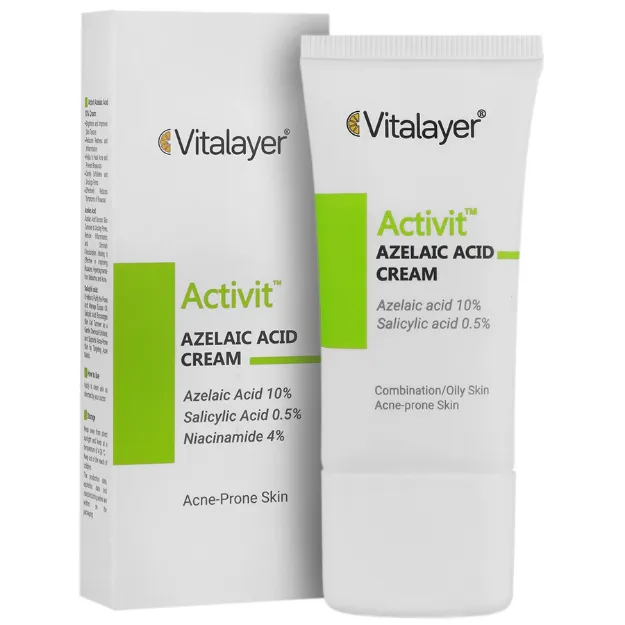 کرم آزلائیک اسید 10 درصد ویتالیر مدل Activit حجم 30 میلی لیتر Vitalayer Activit Azalaic Acid Cream 30 ml